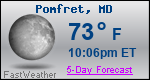 Weather Forecast for Pomfret, MD