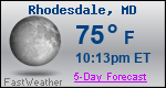 Weather Forecast for Rhodesdale, MD