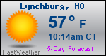 Weather Forecast for Lynchburg, MO