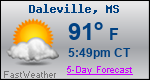 Weather Forecast for Daleville, MS