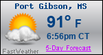 Weather Forecast for Port Gibson, MS