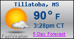 Weather Forecast for Tillatoba, MS