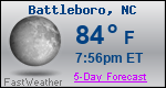 Weather Forecast for Battleboro, NC