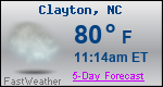 Weather Forecast for Clayton, NC