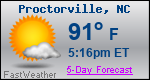 Weather Forecast for Proctorville, NC
