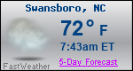 Weather Forecast for Swansboro, NC