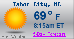 Weather Forecast for Tabor City, NC