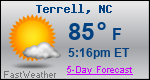 Weather Forecast for Terrell, NC