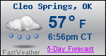 Weather Forecast for Cleo Springs, OK
