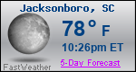 Weather Forecast for Jacksonboro, SC