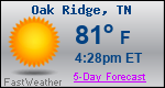 Weather Forecast for Oak Ridge, TN