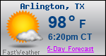 Weather Forecast for Arlington, TX