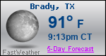 Weather Forecast for Brady, TX