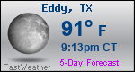 Weather Forecast for Eddy, TX