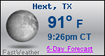 Weather Forecast for Hext, TX
