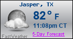 Weather Forecast for Jasper, TX