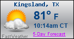 Weather Forecast for Kingsland, TX