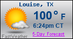 Weather Forecast for Louise, TX