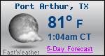 Weather Forecast for Port Arthur, TX