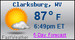 Weather Forecast for Clarksburg, WV