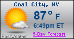 Weather Forecast for Coal City, WV