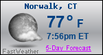 Weather Forecast for Norwalk, CT