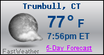 Weather Forecast for Trumbull, CT