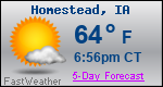 Weather Forecast for Homestead, IA