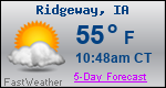 Weather Forecast for Ridgeway, IA