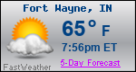 Weather Forecast for Fort Wayne, IN
