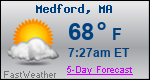 Weather Forecast for Medford, MA