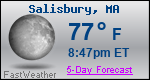 Weather Forecast for Salisbury, MA