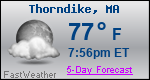 Weather Forecast for Thorndike, MA