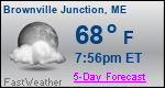 Weather Forecast for Brownville Junction, ME