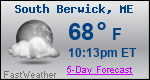 Weather Forecast for South Berwick, ME