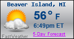 Weather Forecast for Beaver Island, MI