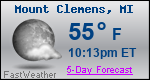 Weather Forecast for Mount Clemens, MI