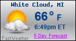 Weather Forecast for White Cloud, MI