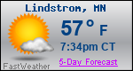 Weather Forecast for Lindstrom, MN