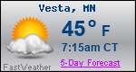 Weather Forecast for Vesta, MN