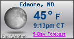 Weather Forecast for Edmore, ND