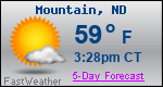 Weather Forecast for Mountain, ND