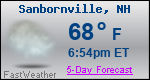 Weather Forecast for Sanbornville, NH