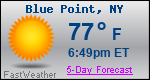 Weather Forecast for Blue Point, NY