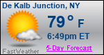 Weather Forecast for De Kalb Junction, NY