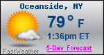 Weather Forecast for Oceanside, NY