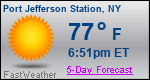 Weather Forecast for Port Jefferson Station, NY