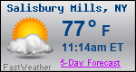 Weather Forecast for Salisbury Mills, NY