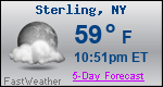 Weather Forecast for Sterling, NY