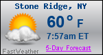 Weather Forecast for Stone Ridge, NY